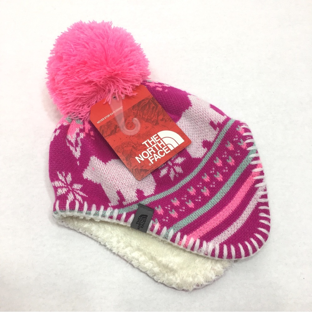 The North Face Baby Faroe Beanie Pom Pink XXS